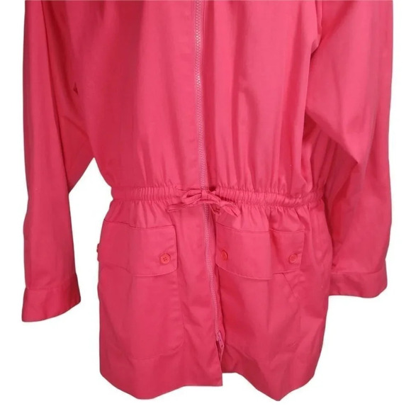 Vintage Tabi Shirt Coat Jacket Wind Resistant Oversized Fit Pink 14 - Picture 5 of 8